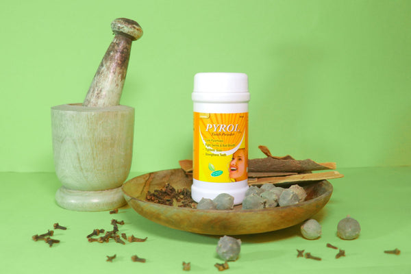 Pyrol tooth powder